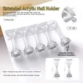Macro detail of acrylic nail stand with strong magnet base for professional practice - Clear Acrylic Style (JT-08)