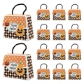 14-pack Halloween pumpkin gift bags with Trick or Treat design for candy packaging - Orange Handbag