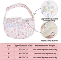 Tableau des tailles rose pour sac de transport floral avec dimensions S/M/L et poids - S / Rose Fleuri