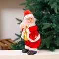 Elektrischer Weihnachtsmann Kletterfigur in rotem Samtanzug mit Goldakzenten für Deko - Twerking Weihnachtsmann Daumen hoch