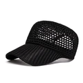 Damen Baseballkappe in Schwarz aus atmungsaktivem Mesh mit gebogenem Sonnenschutzschirm - Schwarz