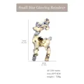 Small LED glowing Christmas reindeer decoration, 35 lights, 35x74cm festive iron ornament - Small Lighted Flocking Iron Reindeer (35 LEDs)