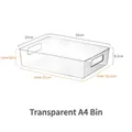 Transparent A4 plastic storage bin with handles for fridge and pantry organization - Transparent Box Large - PET