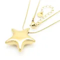 Elegante collana con ciondolo a stella dorata cava in acciaio inossidabile da 15mm - Stile Stella Cava Dorata (KN286399-HM)