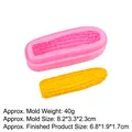 Pink corn shaped silicone mold for handmade soap and scented candle making with size specs - Small Corn-Pink