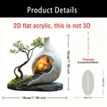 2D Christmas acrylic stand with 3D look featuring Santa Claus and gingerbread man - 3D Visual Miniature Cave 31