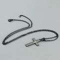 Ciondolo Nero Catena O 24 Mm*60 Cm Stile Inglese