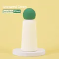 Gourde isotherme 350ml blanc ivoire avec un bouchon rond décoratif de couleur vert algue - 350ml / Vert Algue