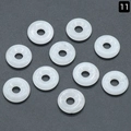 Set of ten white natural agate stone donut pendants for DIY jewelry and necklaces - 18mm White Jade (Single)