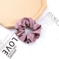Detailed view of dusty rose silk satin oversized scrunchie texture and soft sheen - Light Coffee