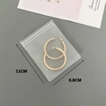 Thickened EVA jewelry pouch with a golden hoop earring inside for dustproof storage - 40 Silk Frosted Self-Sealing Bag / 8.8x11cm