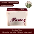80-piece pack of green thickened drawstring trash bags with red handles, 45x50cm size - Drawstring Trash Bags Green/Red (80pcs)