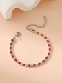Bracelet / 3mm / Red & White 1:1