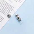 Vintage silver alloy spacer bead with sunburst texture for DIY jewelry making - Radial Totem Pattern Spacer Bead (16466) / 1 Piece/Pack (4x7mm) / Antique Silver