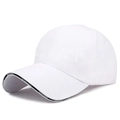 White baseball cap with black VESPORTS logo trim on brim, casual cotton unisex sports hat - White (Letter Print)