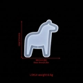 Translucent Dala Horse silicone mold for resin craft and keychain DIY pendants - Rocking Horse 2 Quicksand Mold LS#14