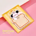 Lindas notas adhesivas de perro pan 8x9cm amarillo cálido para papelería escolar - Perrito Pan