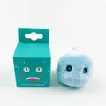 Interactive light blue plush squeaky bird cat toy with green gift packaging box - Plush with Eyes Blue (Frog Sound)
