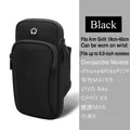 Fascia da braccio sportiva nera regolabile con doppia cerniera per telefoni da 6 pollici - Fascia da Braccio in Neoprene Nero