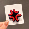 Clip de pelo creativo con símbolo de ira de anime rojo en tarjeta de joyería - Marca de Ira