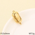 Chiusura a capsula dorata lucida 15x9mm per creazione gioielli fai-da-te e braccialetti - Oro (KLJ10921-WSD)