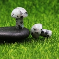 Mini champignons en jaspe dalmatien poli pour décoration de jardin DIY - Bleu de Tianshan