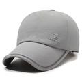 Dark grey quick-dry baseball cap with FASHION logo, lightweight sun protection outdoor hat - Adjustable / Light Gray