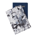 Anime manga style passport cover protector with black and white character illustrations - Black & White Manga