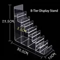 8-tier clear acrylic display stand for wallets and phones with 30.5cm x 29.5cm dimensions - 8-Tier / Clear