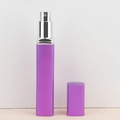 Portable 12ml square perfume atomizer in purple finish with silver metallic pump nozzle - Purple