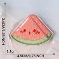 Watermelon slice embroidered patch for clothing with detailed size measurements - Watermelon
