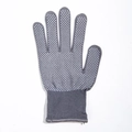 Guante de peluquería gris resistente al calor con puntos antideslizantes blancos y puño - Tipo A Gris 1 Par