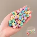 Set di 100 mini mollette per capelli colorate dai toni pastello per bambine - 20# Mollette color caramella (100 pezzi)