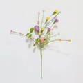 Easter candle ring wreath with colorful eggs and daisy flowers for table decoration - 5pcs Easter Paper Flower Egg Stick