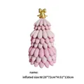 Rosa DIY Weihnachtsbaum Ballonset mit goldener Glocke, 130 cm Höhe für Dekoration - Rosa Weihnachtsbaum