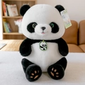 Süßer Panda-Plüschtier in Schwarz und Weiß mit glitzernden Augen und weichem Fell - Beibei Panda / 25cm