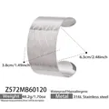 Bracelet large en acier inoxydable 316L argenté avec mesures de taille détaillées - Style Acier à Texture Ondulée (Z572)