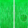 Green laser foil fringe curtain for party backdrops and wedding decorations - 1m*2m / Laser Green