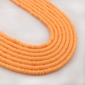 Perles disques en pâte polymère orange 4/6mm pour la création de bracelets DIY à la main - Jaune orangé