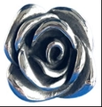 Gothic punk dark crescent rose pendant in polished silver finish for men and women - Rose Flower Ring Size 7 (25408)