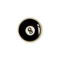 Süße Sportthema Nummer 8 Billardkugel Emaille-Anstecknadel für Kleidung und Taschen - 8-Ball Billard