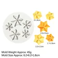 Molde de silicona de cinco estrellas para decorar tartas, formas 3D en varios tamaños - Estilo Azúcar Proteica de 5 Cavidades (15-582) / Gris