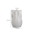 White silicone mold for Easter egg candle with rabbit ears, size 9cm by 6cm - Textured Egg Rabbit - Thin
