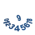 Blue glitter numeric set for pet birthday hat decoration including numbers zero to nine - Individual Number Set Dark Blue