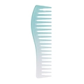 Scalp massage hair brush in light blue gradient with wide-tooth wave design - Hair Comb - Gradient Cyan Green