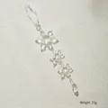 Three-tiered acrylic crystal snowflake hanging ornament with water drop pendant, 23cm long - Crystal Snowflake String
