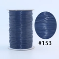 Dark blue DIY Korean waxed cord roll with macro texture detail, color #153, for jewelry - #153 Dark Navy Blue / 1.0mm 160m