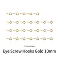 Set van 25 gouden 10mm oogschroeven voor DIY hars sieraden en knutselprojecten - Gouden 10mm Oogpennen - 25st