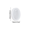 Lichtdurchlässige Silikonform für ovale Anhänger DIY Harzschmuck Größe 25x18mm - Ellipse