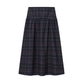 Dames geruite midi-rok met hoge taille en plooien in een klassiek elegant ontwerp - Skirts / S